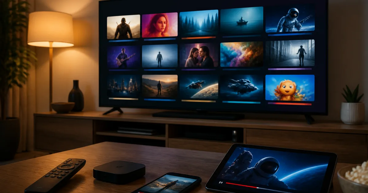 Best IPTV app på Apple TV, Fire TV Stick, Smart TV och mobil i ett svenskt vardagsrum
